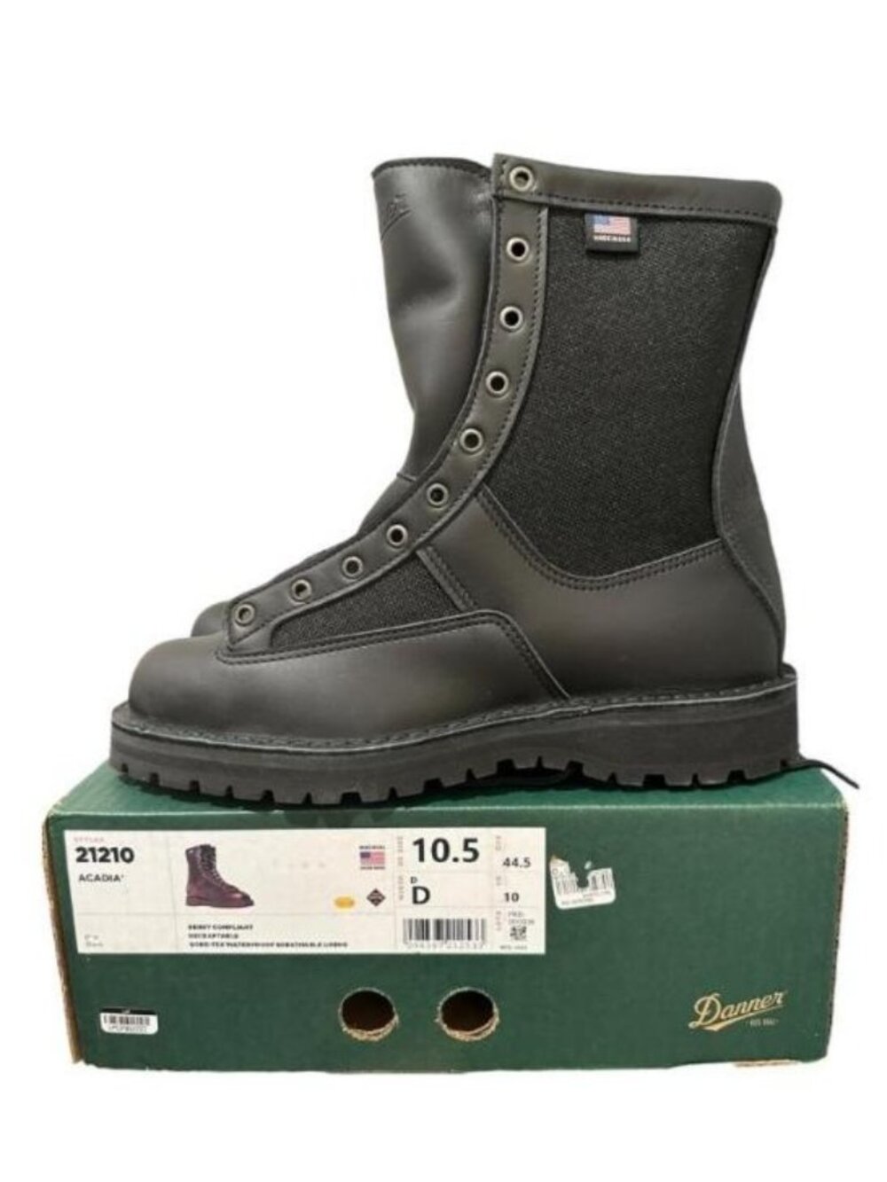 Danner Acadia 8in GORE-TEX Waterproof Black Boots 21210 Mens 10.5 D New in Box